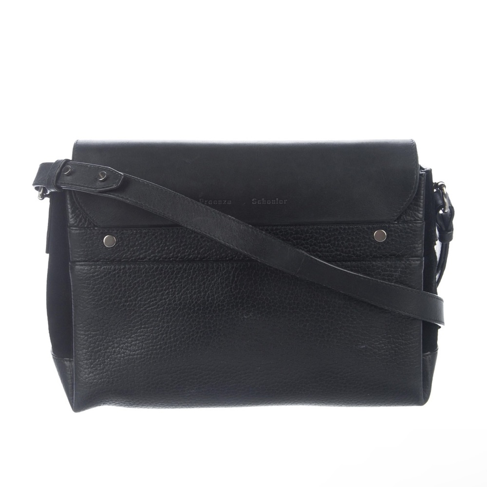 Proenza Schouler Black Leather Elliot Crossbody Bag Purse - Picture 2 of 10